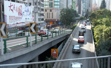 china overhead road