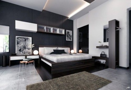 white black brown modern bedroom furniture 665x454