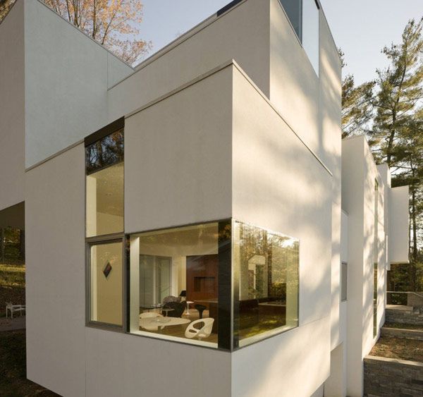 white modern residence 16
