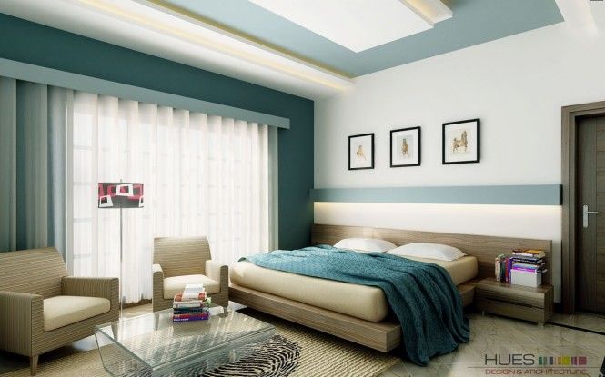 white teal bedroom platform bed