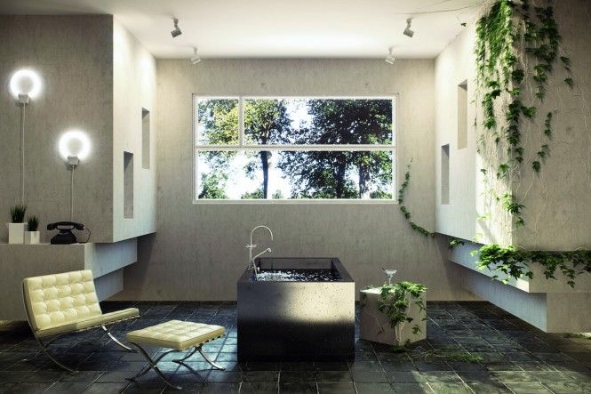 bathroom ivy