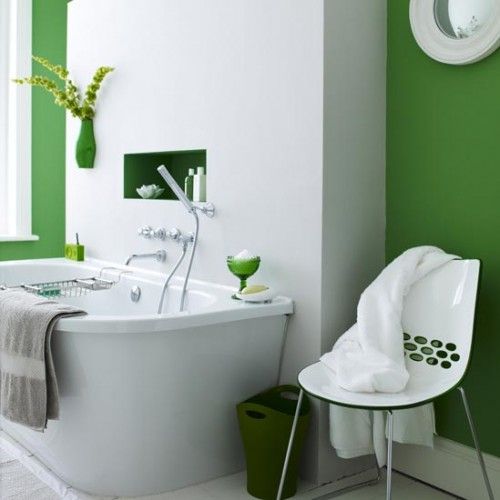 green bathroom decoration