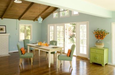 springtime color dining room