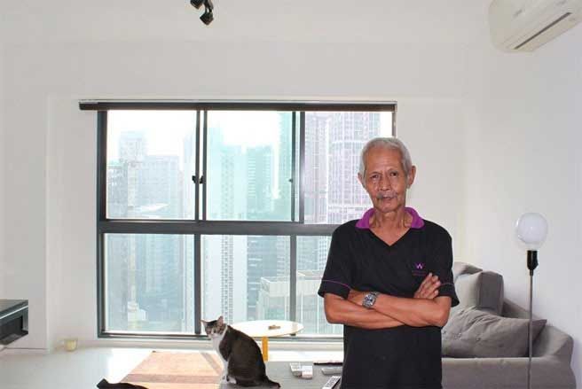 Ông Rahman, một cư dân 73 tuổi sống ở Pinnacle @ Duxton. Căn hộ của ông ở tầng 41, gồm 3 phòng ngủ, 2 phòng tắm