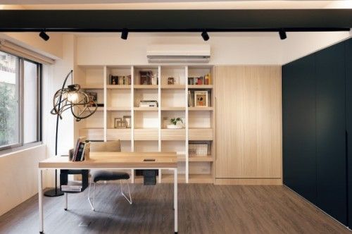 Với việc sắp đặt và sử dụng đồ đạc một cách hợp lý thì bạn sẽ có thể kết hợp được cả phòng ngủ và phòng làm việc trong cùng một không gian.