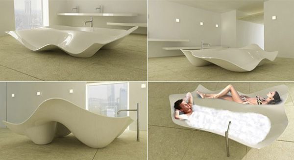 Bồn tắm Brezza thiết kế bởi ZAAFDesign dường như được tạo ra để dành cho những đôi tình nhân