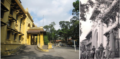 Ảnh 9&10:  Sân trường – nơi lưu dấu chân nhiều thế hệ trí thức hàng đầu Việt Nam