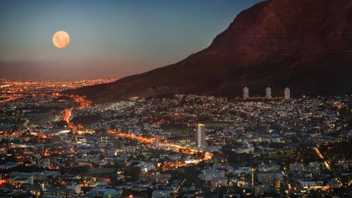Cape Town Under Full Moon