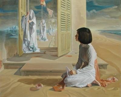 Nguyễn Đình Đăng - "Ngưỡng cửa", sơn dầu, 2003