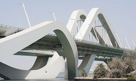 Hadid-designed Sheikh Zayed bridge in Abu Dhabi.