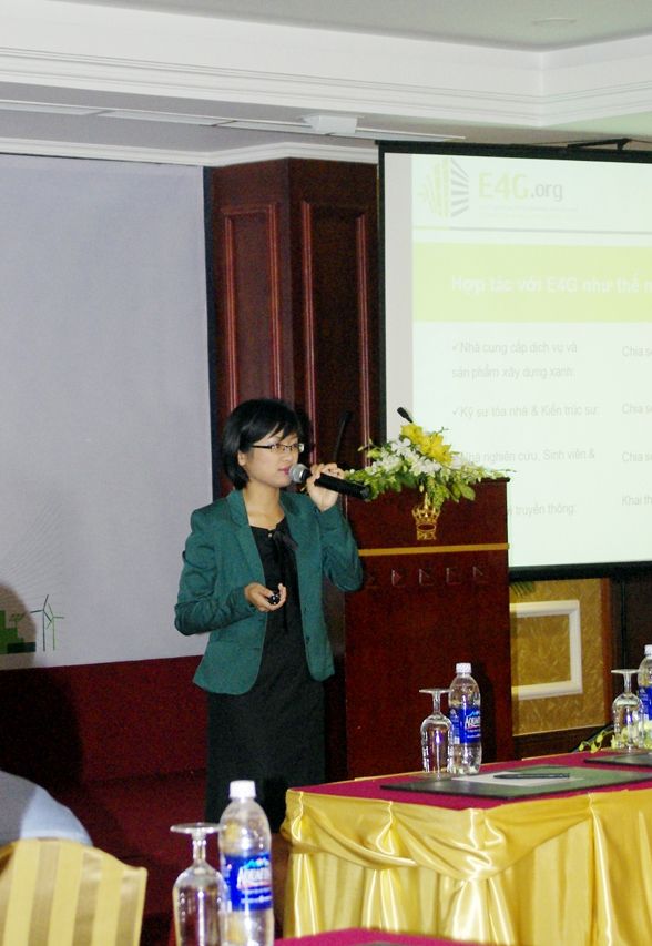Phát biểu tại buổi ra mắt, bà Trần Bình Minh - Quản lý dự án của E4G