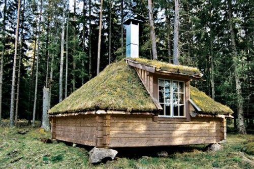 Kết cấu giàn khung bằng gỗ lợp rêu khiến căn nhà hoà lẫn hẳn trong không gian thấm đẫm màu rêu của rừng.