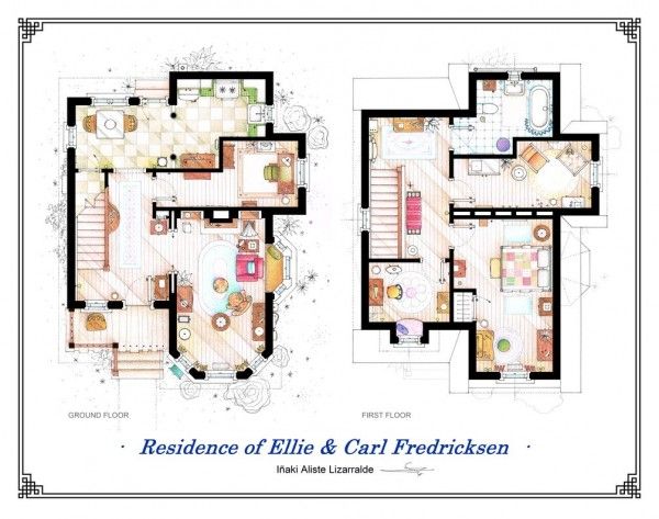 15 UP-Ellie-and-Carl-Fredricksen-House-Floor-Plans-600x473