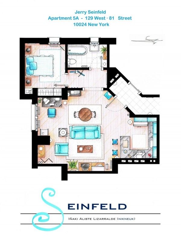 8 Seinfeld-Jerry-Seinfelds-One-Bedroom-New-York-Apartment-600x800