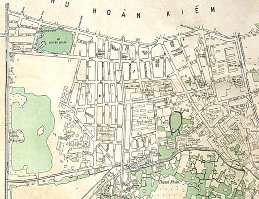 Bản đồ khu vực Công viên Thống Nhất và phụ cận1956 và 1960 - Hanoidata ST&BT