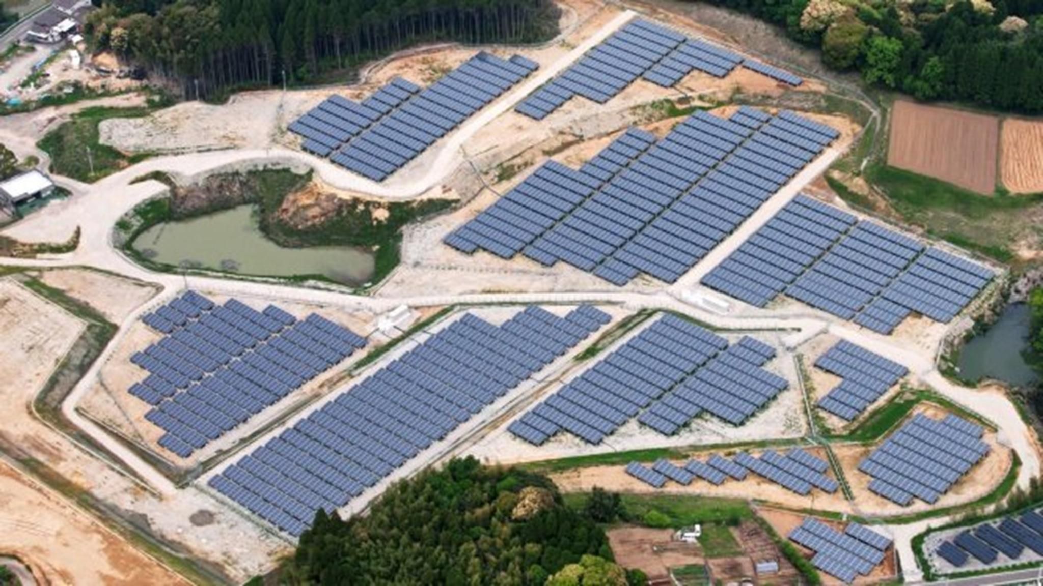 Mô hình dự án điện mặt trời trên sân golf của Tập đoàn Kyocera - Ảnh: Kyocera