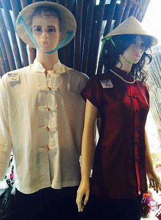 Trang phục Việt Nam được trưng bày tại Expo 2015 tại Italy. Ảnh: Kiều Oanh
