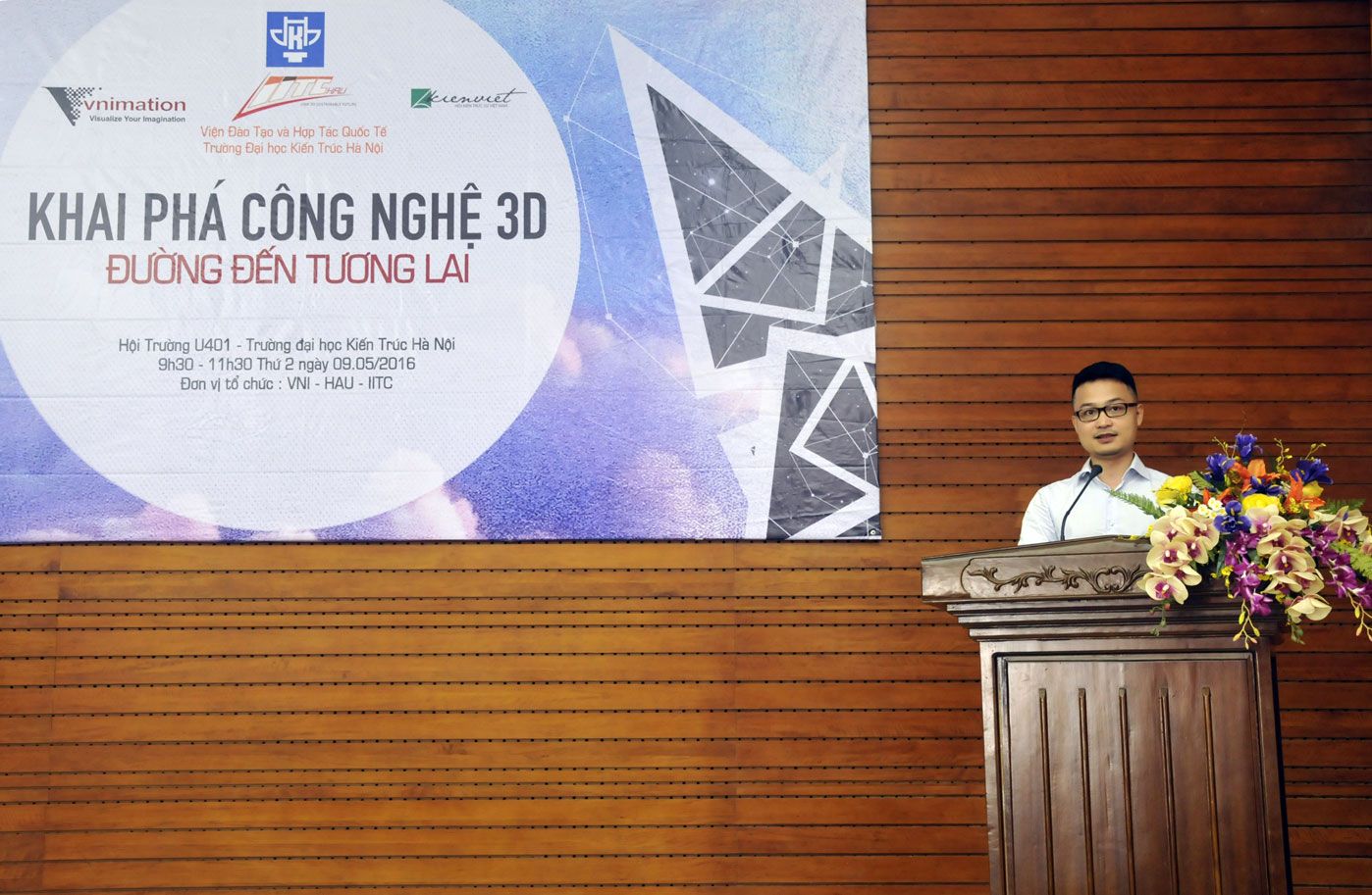 Anh Đinh Anh Tuấn, Giám đốc công ty VNimation, nói về mục đích của buổi hội thảo