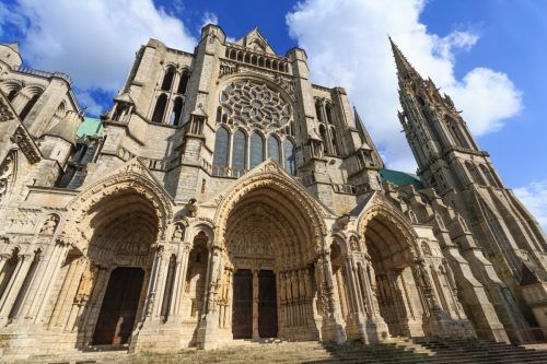 built-around-1200-the-chartes-cathedral-in-northern-france-is-a-primary-example-of-gothic-architecture-notice-the-ornate-portals-that-you-enter-into-the-building-through
