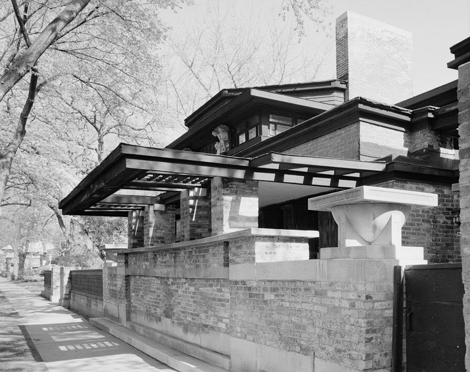 Frank Lloyd Wright Home Studio. Ảnh ©  American Building Survey