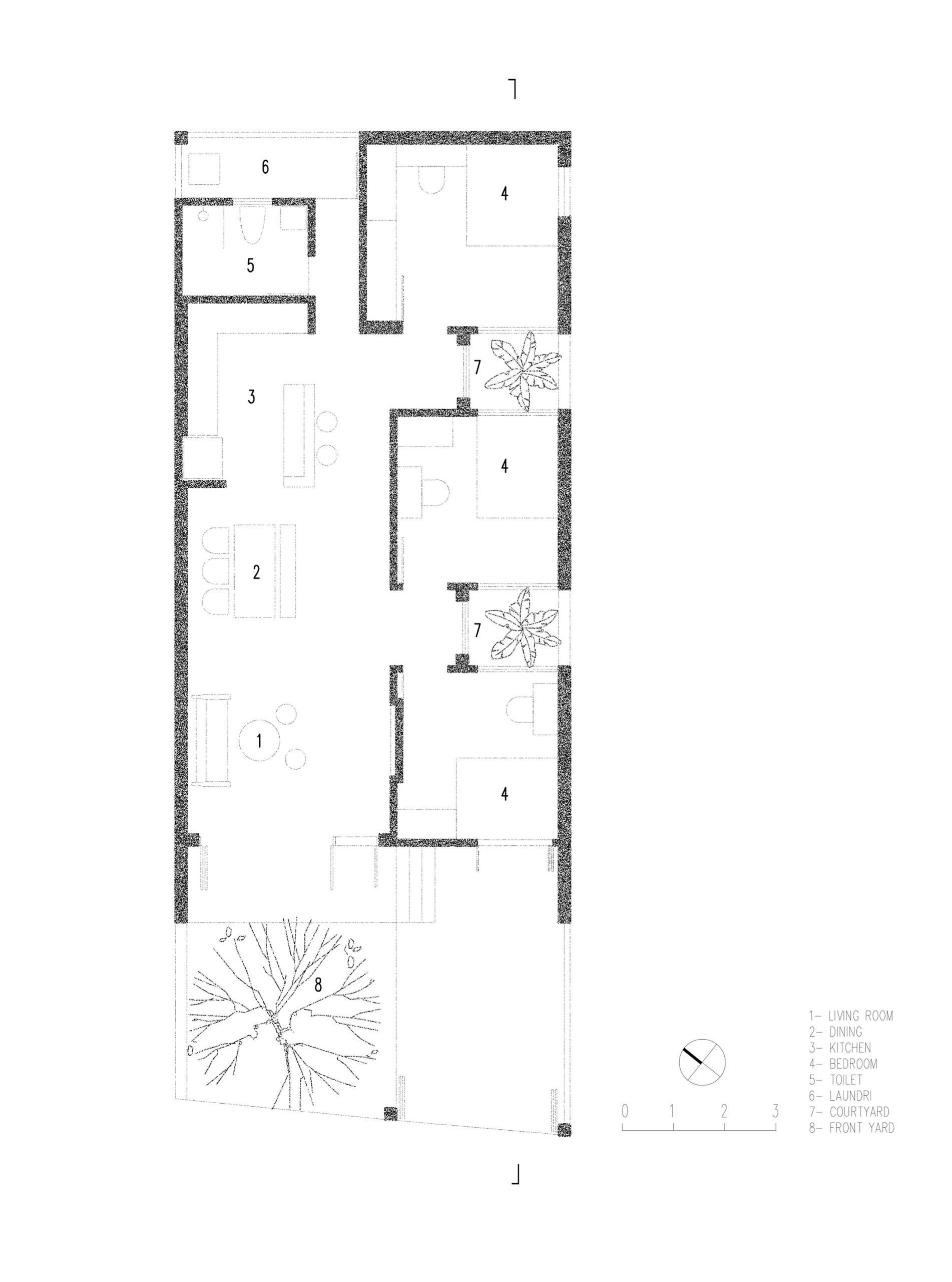 22.plan  scaled - “3gian” đương đại | Nguyen Khac Phuoc Architects