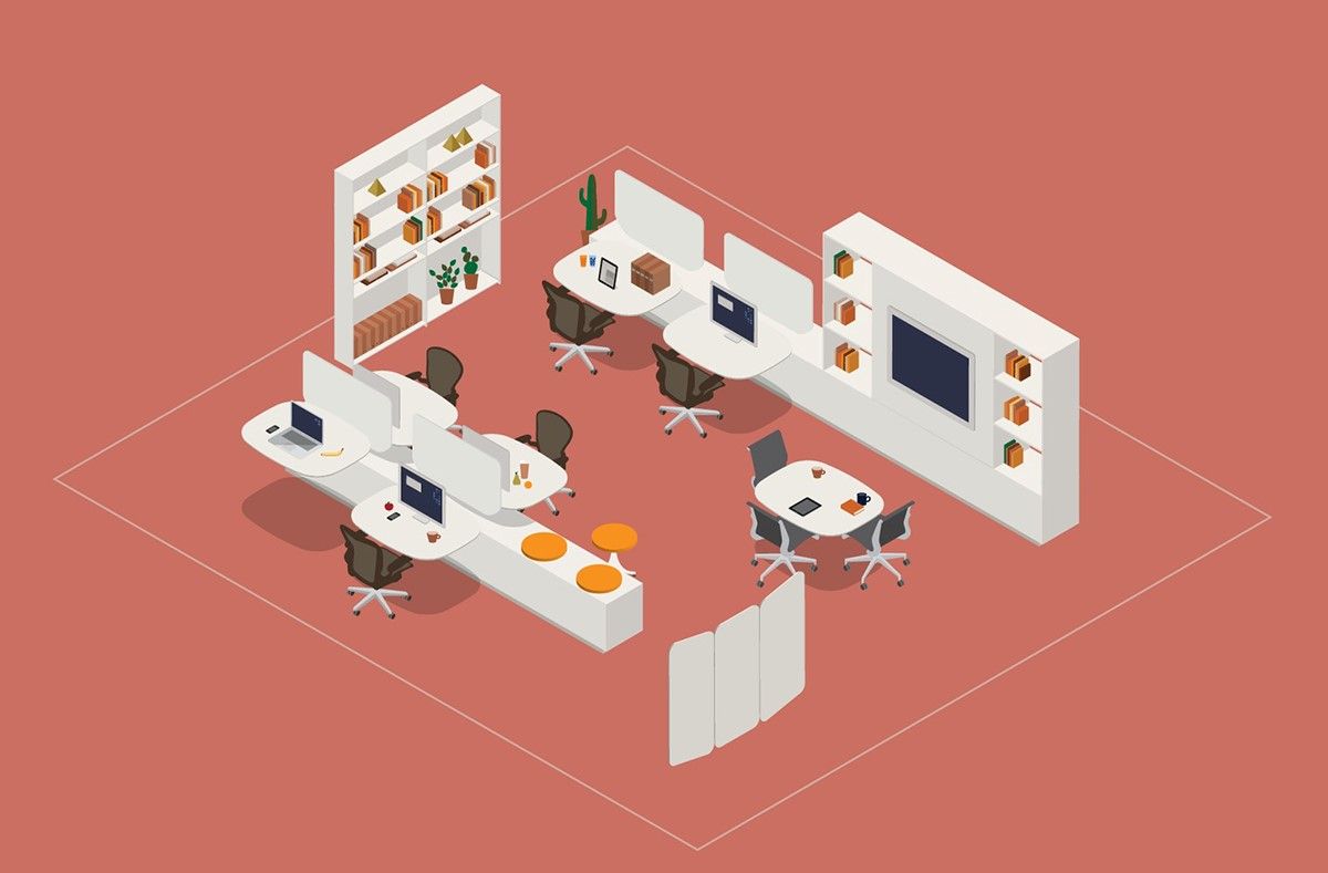 6 phương án bố trí nội thất văn phòng hiệu quả và linh hoạt