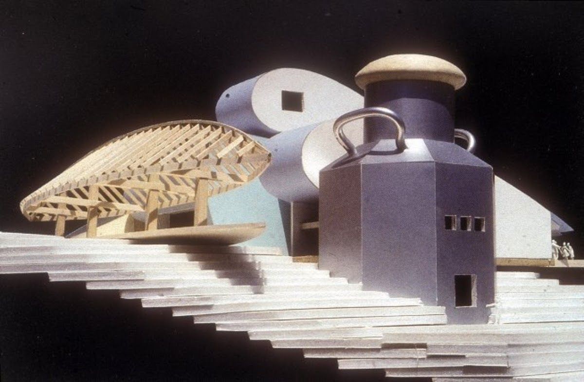 batch Frank Gehry Camp for Good times Model for Dining Hall Image via UPenn Digital Library