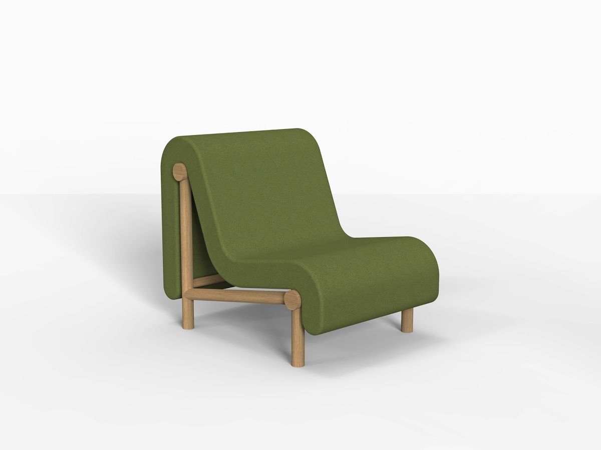 Bower Studios Melt Lounge Chair 11 Boucle Rainforest