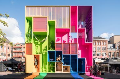 MVRDV Designs Multicolored Tetris Hotel for Dutch Design Week 2017