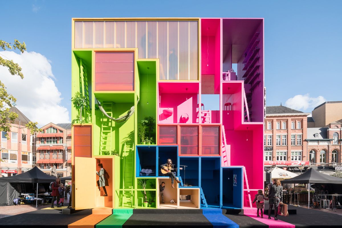 MVRDV Designs Multicolored Tetris Hotel for Dutch Design Week 2017