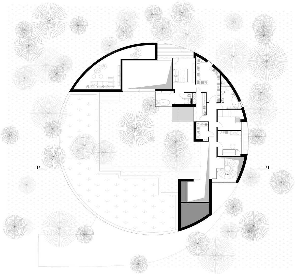 Ngôi nhà với thiết kế hình tròn độc đáo