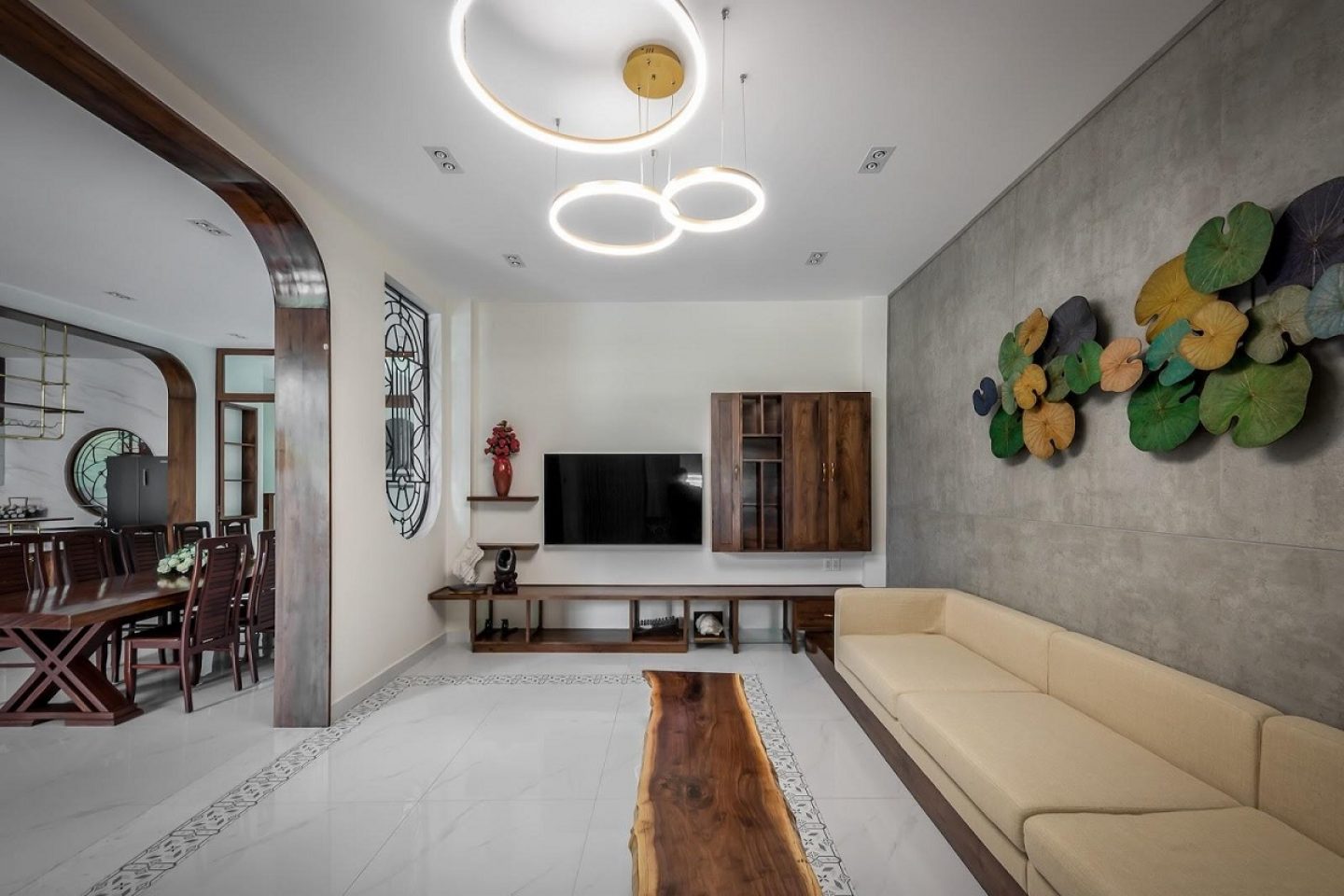 kienviet 3become1 house space architecture 45 1440x960 - Gh&eacute;p 3 nh&agrave; ống ri&ecirc;ng biệt th&agrave;nh tư dinh rộng hơn 500 m2 ở S&oacute;c Trăng