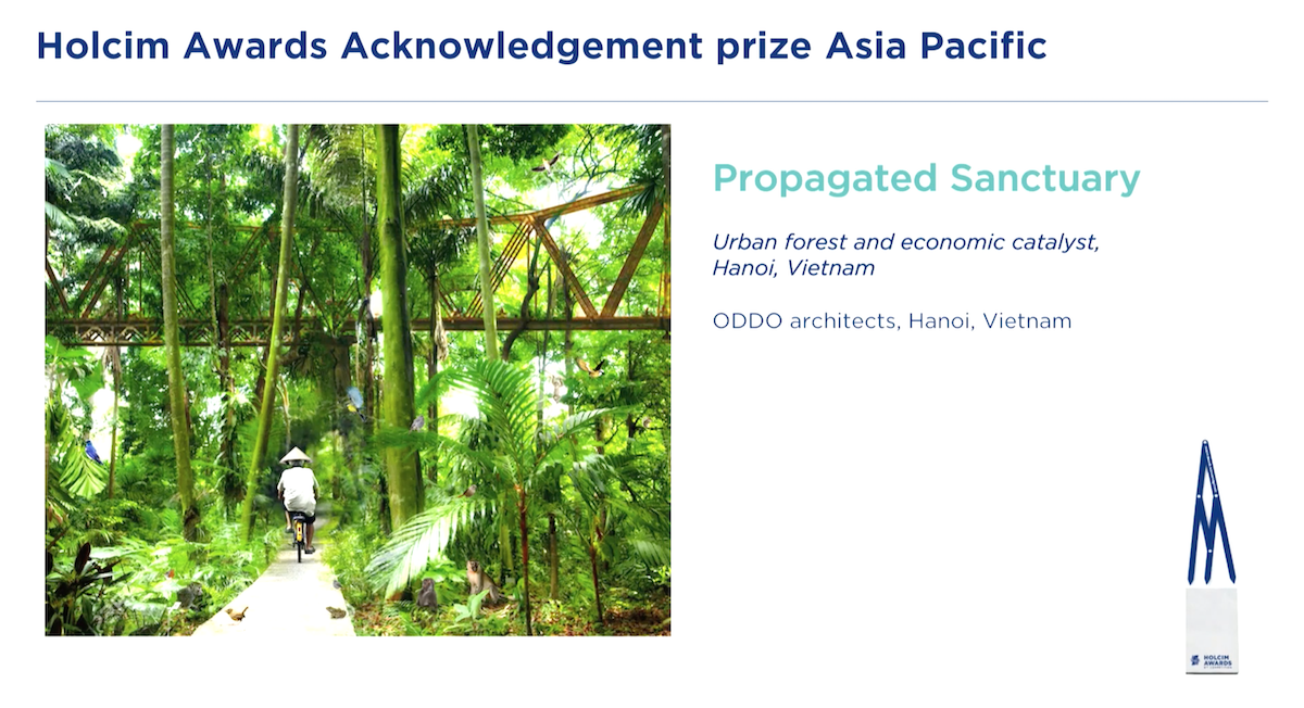 Dự án phi lợi nhuận "Lá Phổi Xanh Hà Nội" nhận giải thưởng thiết kế bền vững toàn cầu Holcim Foundation