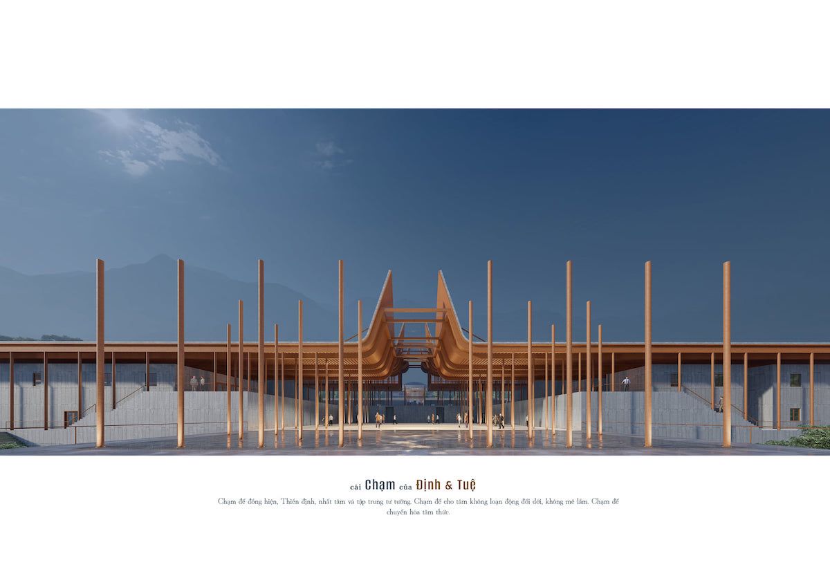 Trung tâm thiền định Thiên Cấm Sơn - Đồ án giành giải Nhất tại giải thưởng Loa Thành 2021