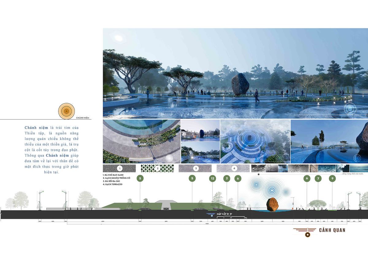 Trung tâm thiền định Thiên Cấm Sơn - Đồ án giành giải Nhất tại giải thưởng Loa Thành 2021