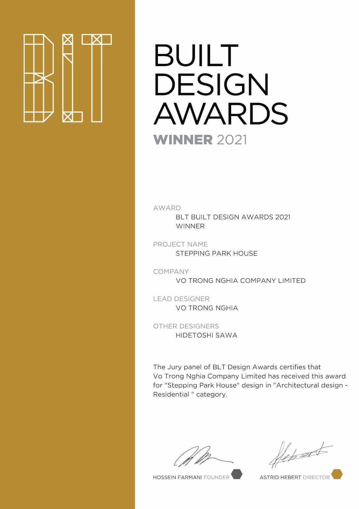 kienviet kienviet vo trong nghia architects vtn architects gianh chien thang tai blt built design awards 2021 100