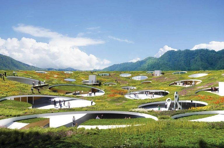 Sou Fujimoto thiết kế trung tâm cộng đồng với "những cái bát" trên mái nhà