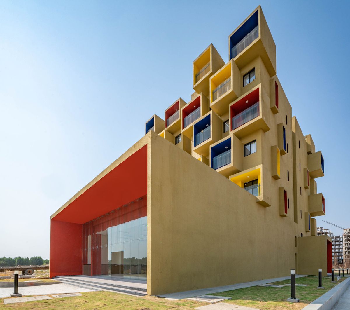 "Những khối hộp" bắt mắt ở tòa nhà dân cư tại Ấn Độ